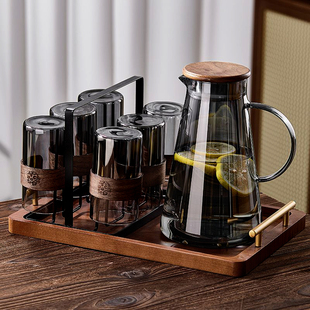 高颜值玻璃喝水杯子套装家庭用待客厅轻奢水壶乔迁新居茶具一整套