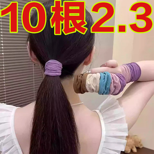 2025新款 超宽无缝面膜肌高马尾发圈女款 扎发绳不伤发头绳 新款 夏季