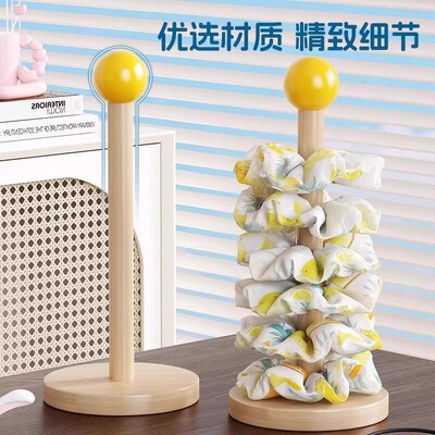 木质大肠发圈收纳架高颜值