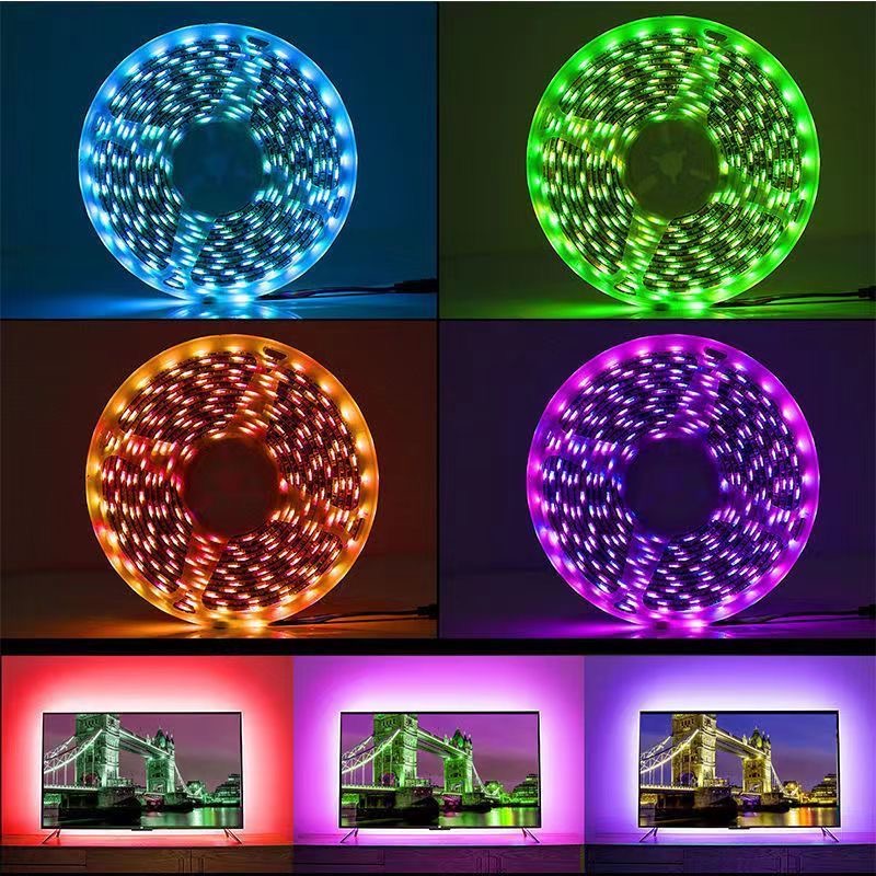 5V灯带LED贴片滴胶防水电脑氛围灯UCSB电视灯条LED低压电竞变色RG