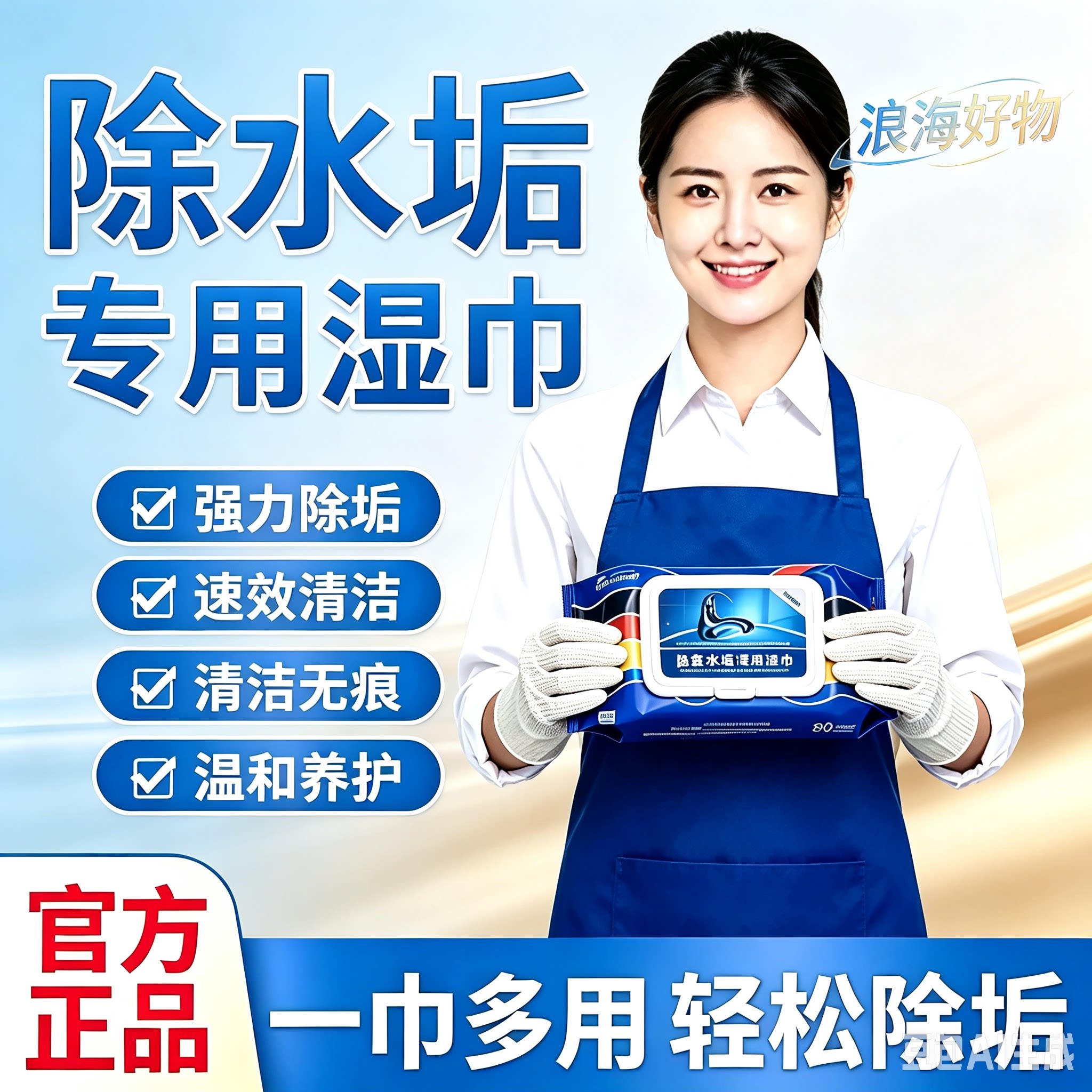 【立减50】冰箱清洁湿巾多用途厨房油烟机去油污去水垢全屋通用RR