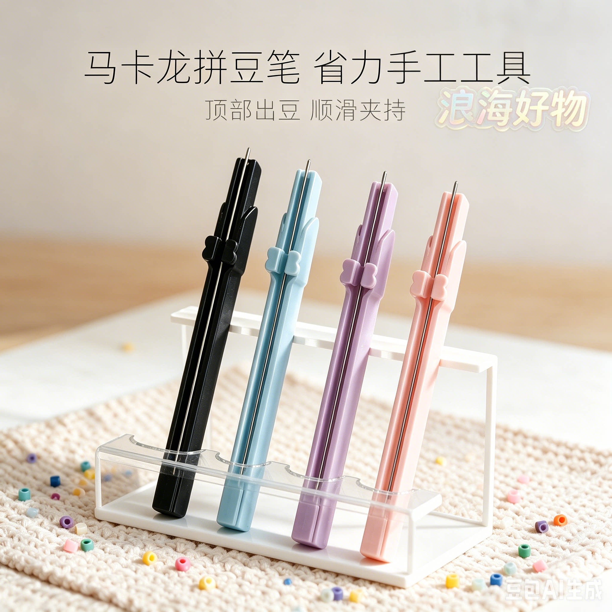 【爆款热卖】超长版按压式拼豆笔神器轻松上手省力不累手感顺滑RR