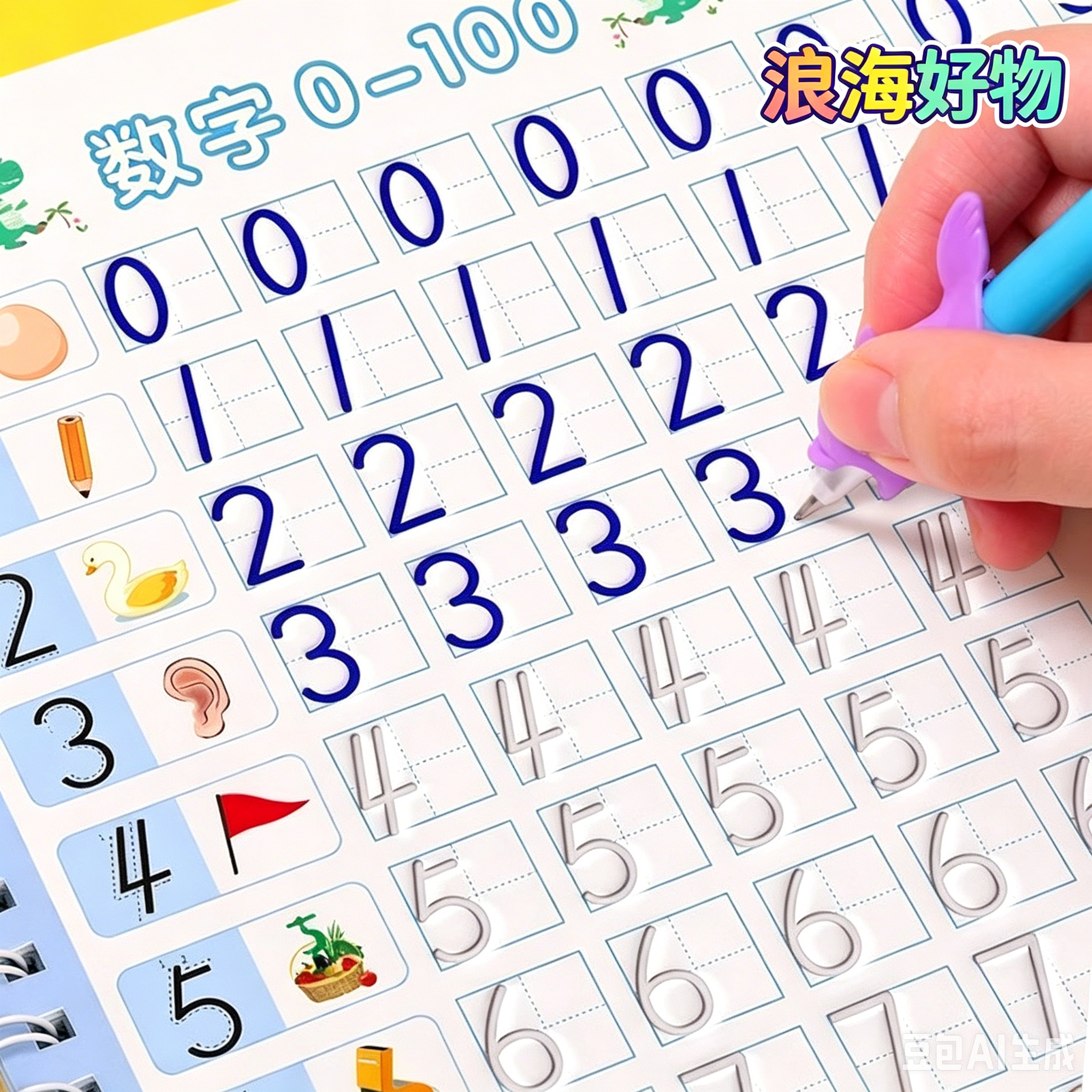 儿童学前班控笔训练幼儿园启蒙凹槽练字帖每日一练魔法练字帖HQ