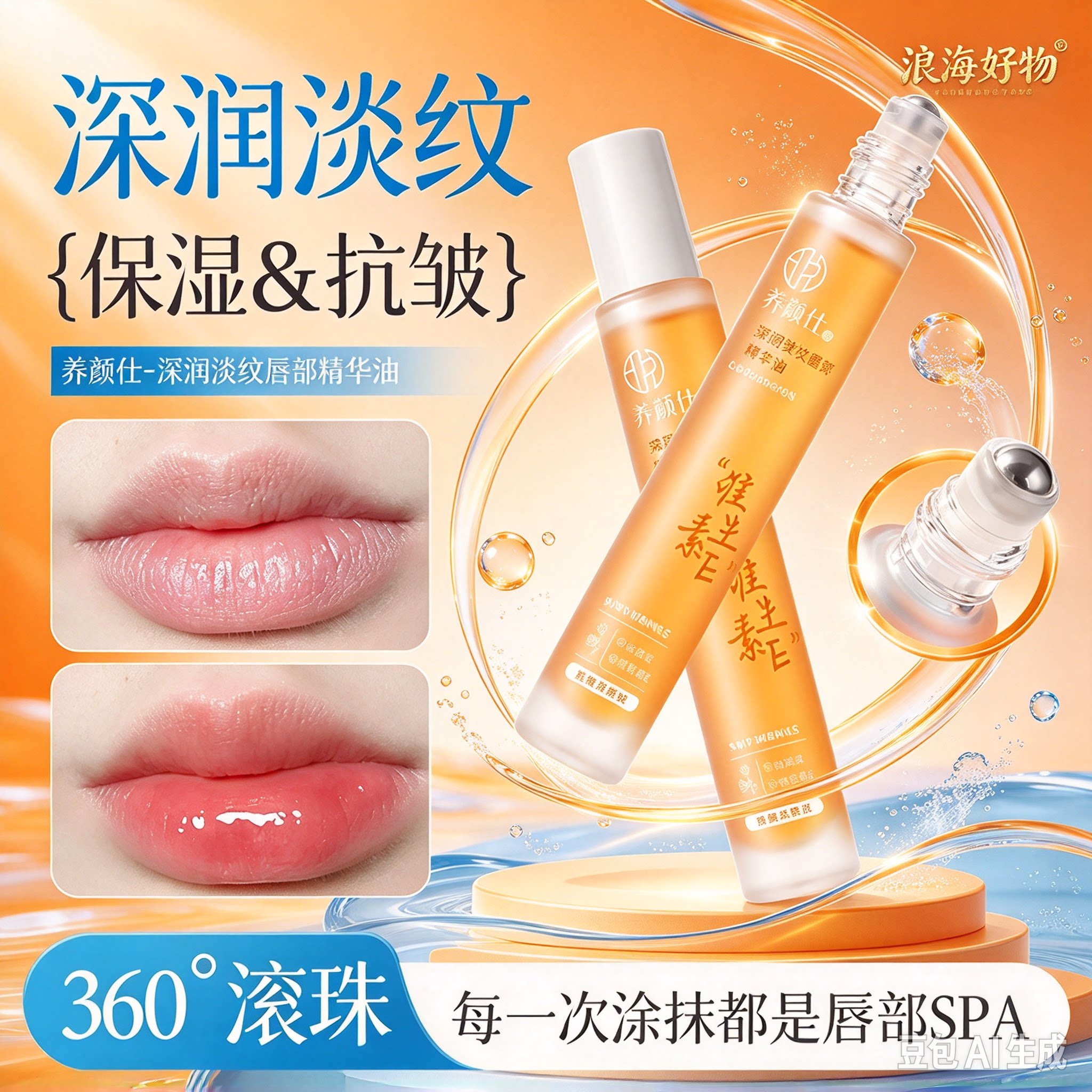 维生素E唇部精华油保湿补水滋润淡化唇纹防干裂防起皮无色润唇HQ