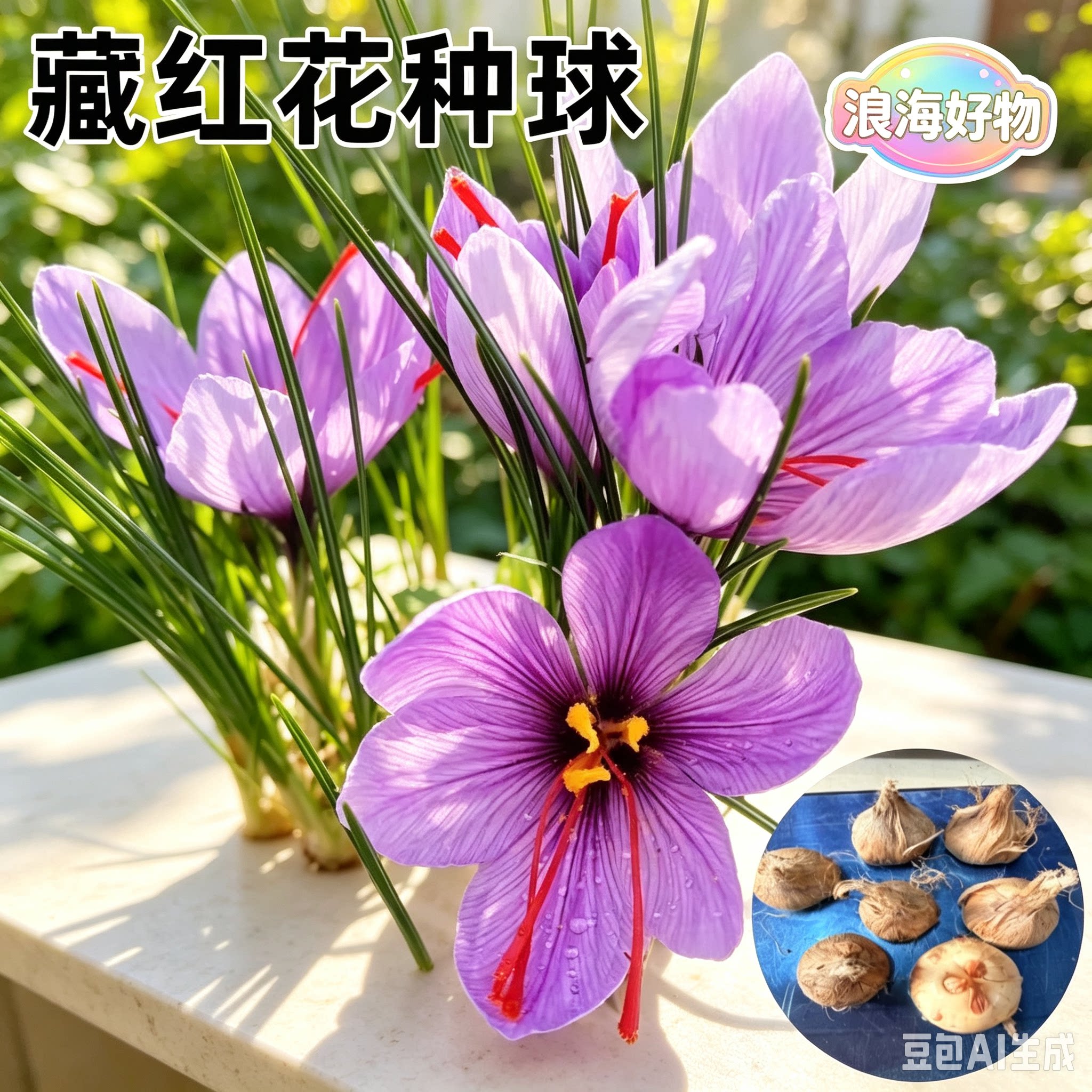 【立减50】藏红花种球耐寒耐旱花蕊可食用可泡脚多年生花种球HQ2