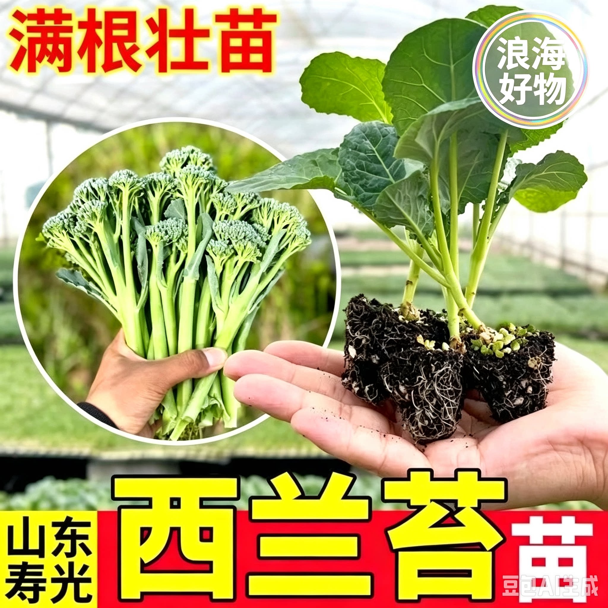 【立减50】多茬采收甜杆西兰苔苗易种阳台盆栽农家高产耐热HQ2