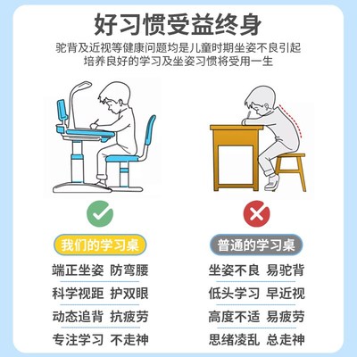 现货速发家用儿童学习桌子小学生写字桌书桌小孩课桌椅子组合写字