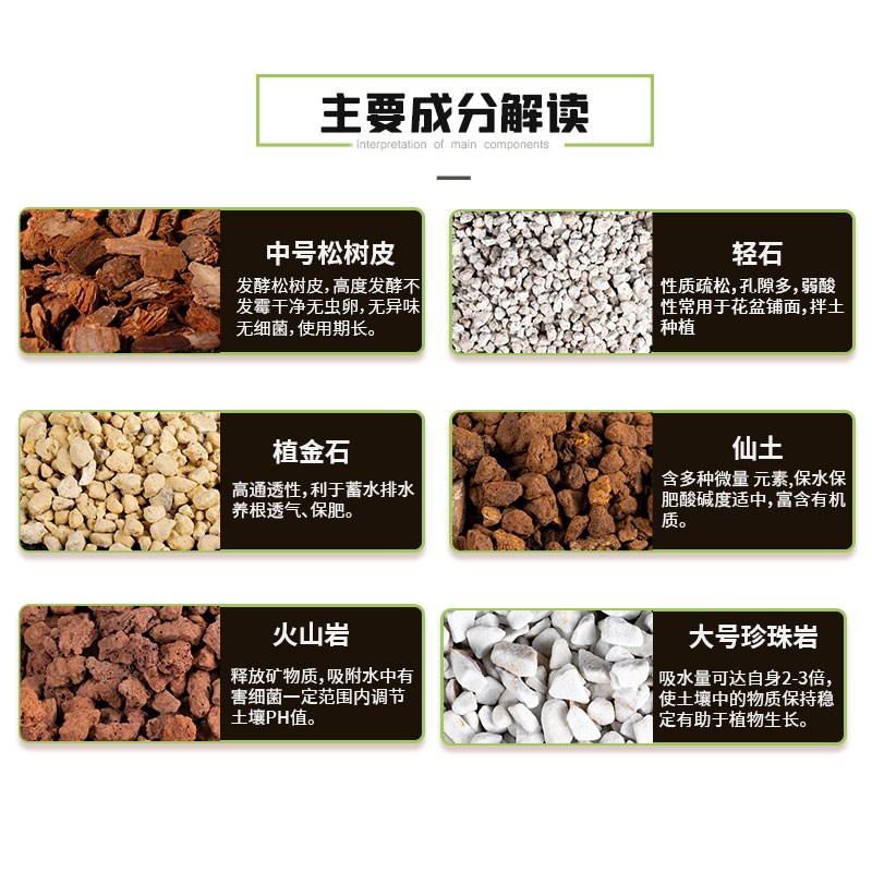 现货速发兰花土养植营养土透气石斛松树皮养蝴蝶兰君子兰种植花卉