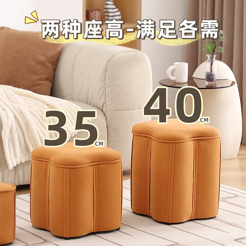 现货速发化妆凳收纳凳梳妆凳沙发凳换鞋凳子坐墩矮凳简约实木轻奢
