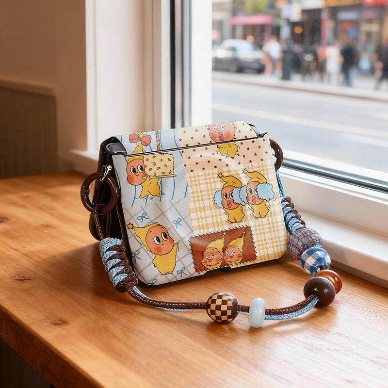 磁吸款zflip7手机壳卡通拼贴小人