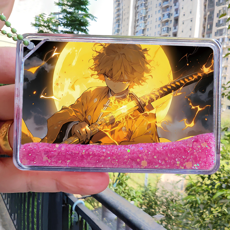 我妻善逸流沙麻将流麻挂件diy鬼灭之刃周边透明亚克力摆件潮玩