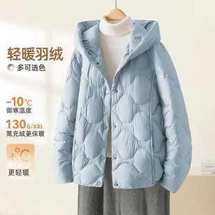 IHIMi海谧薄款显瘦薄羽绒服士25今年流行外套I4DY9A018