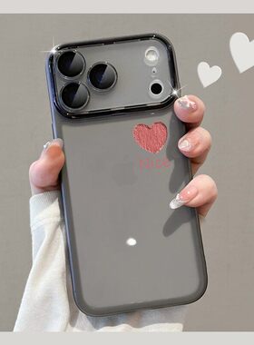 简约爱心适用iphone17promax手机保护壳苹果16华为mate60小米15pro情侣Pura70透明nova12红米K80荣耀200/14/1