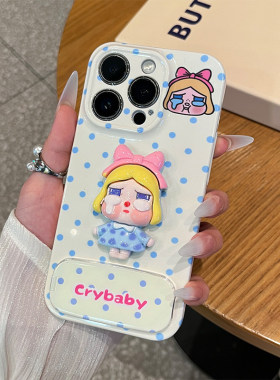 波点哭娃适用iphone17promax手机保护壳苹果16华为mate60小米15pro菲林Pura70可爱nova12红米K80荣耀200/4/13