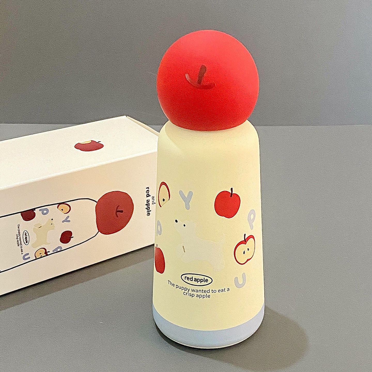 苹果保温杯女士高颜值2026新款学生大容量水杯316不锈钢食品级