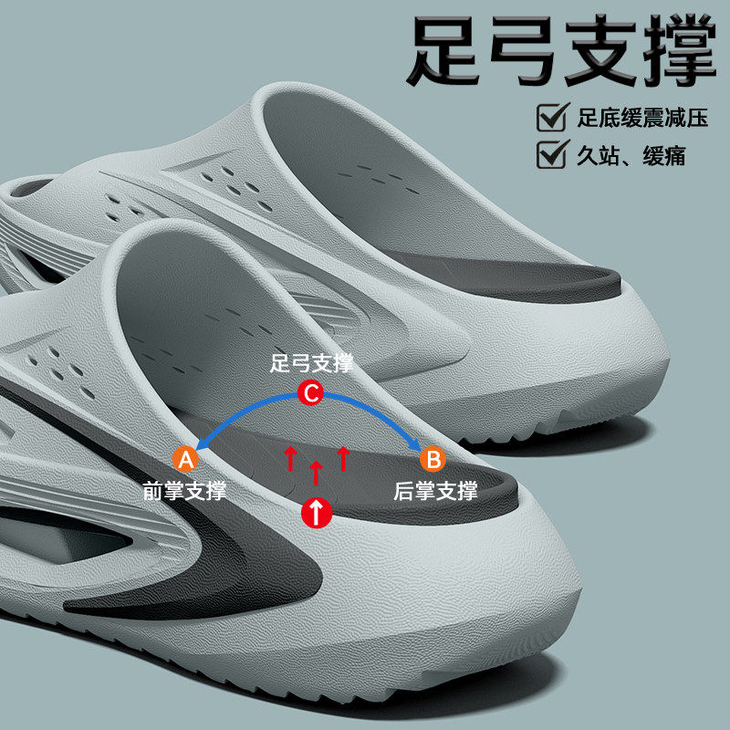 足弓支撑拖鞋男士2026新款夏季外穿厚底耐磨EVA防滑防臭凉拖男款