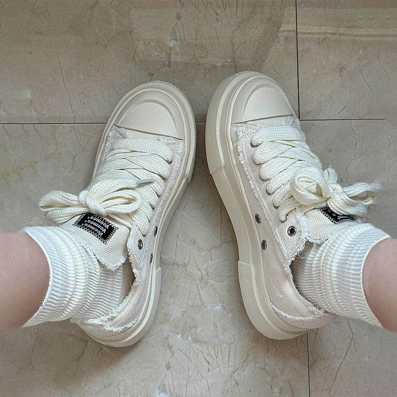 厚底小白鞋女夏款增高休闲鞋子2026新爆款百搭帆布鞋通勤轻便板鞋,女鞋,时尚休闲鞋,淘宝优惠券,粉丝福利购,淘宝优惠卷