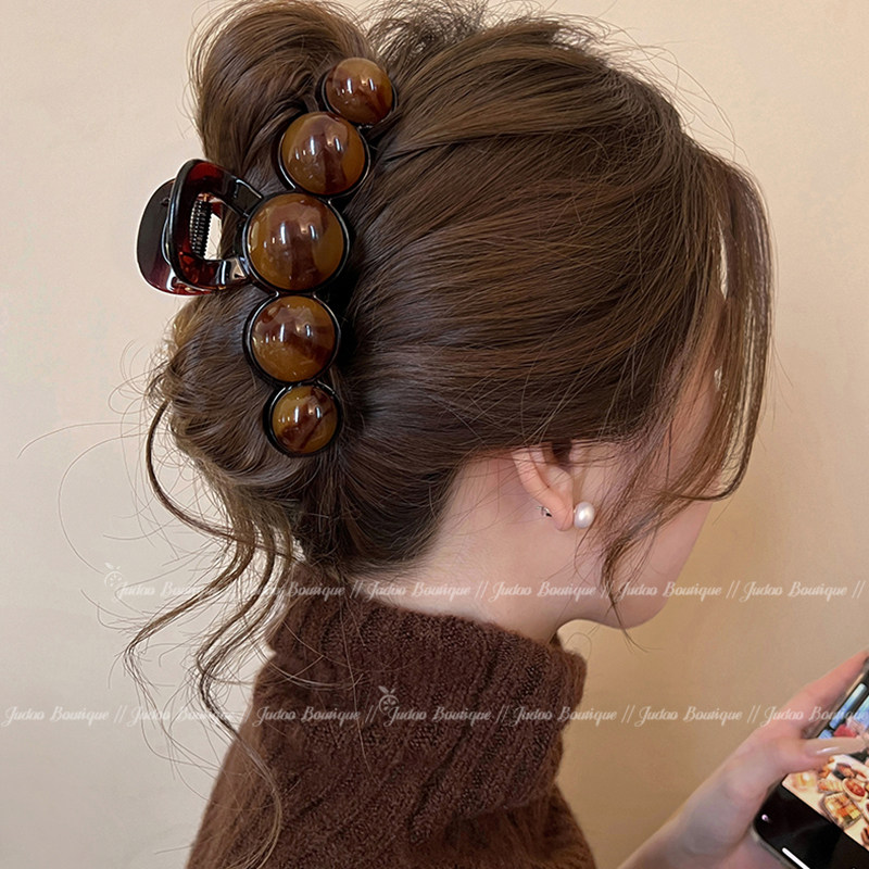 晕染珠珠大号抓夹春鲨鱼夹