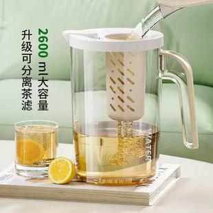 冷水壶凉水壶大容量家用储水耐高温冷泡冷萃果汁饮料泡茶塑料冰箱