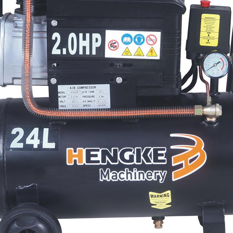 直联活塞空压机低噪音恒克直联机HK2024F 2HP 1.5KW 24L CE认证