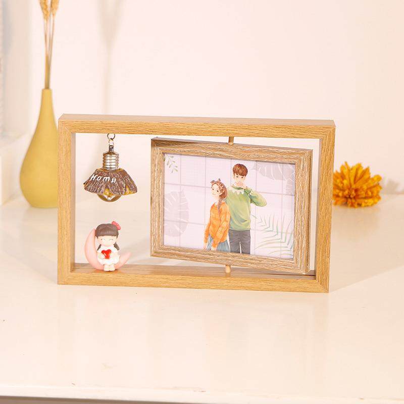 7YX相框摆台来图定 做情侣照片6寸六双面可爱旋转相册框相片,家居饰品,DIY亲子装饰画,淘宝优惠券,粉丝福利购,淘宝优惠卷