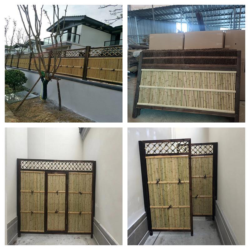 竹枝竹篱笆庭院景观栅栏别墅围栏名宿隔断装饰竹木围墙户外竹屏风