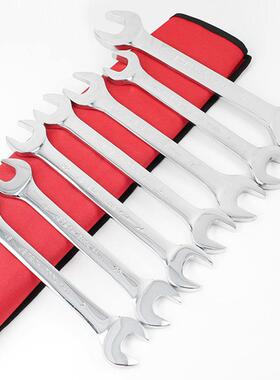 捷科OWSF-S9镜抛双开扳手套装两用开口扳手组呆扳手6-27mm9支装