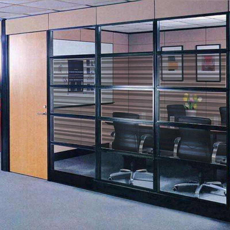 乱细条黑色PET百叶窗装饰膜家居办公室移动门玻璃隔断装饰热销