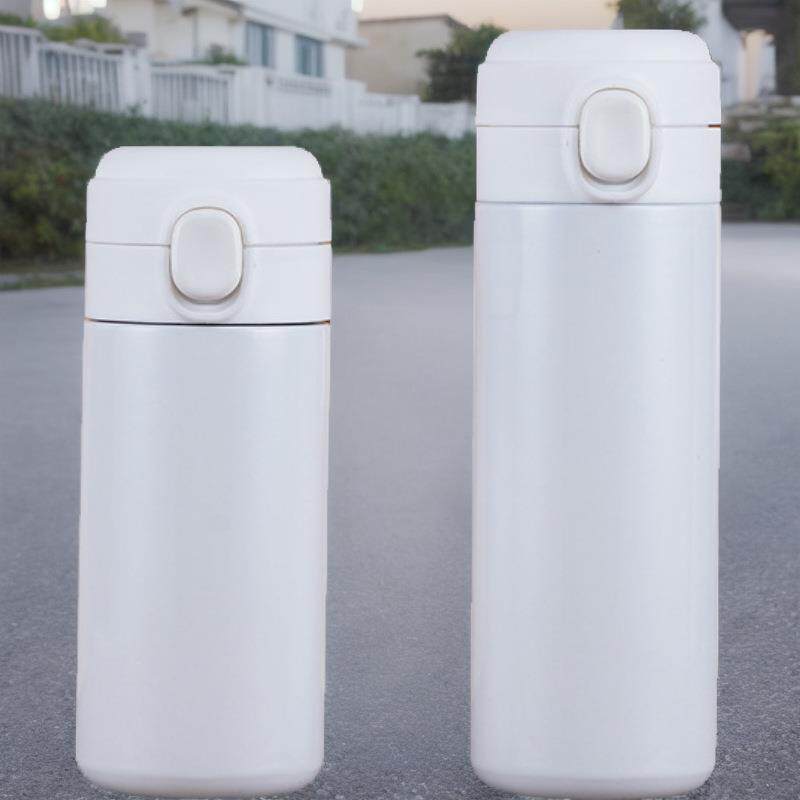 新款热升华照片热转印空白涂层杯304弹跳杯DIY保温杯简约