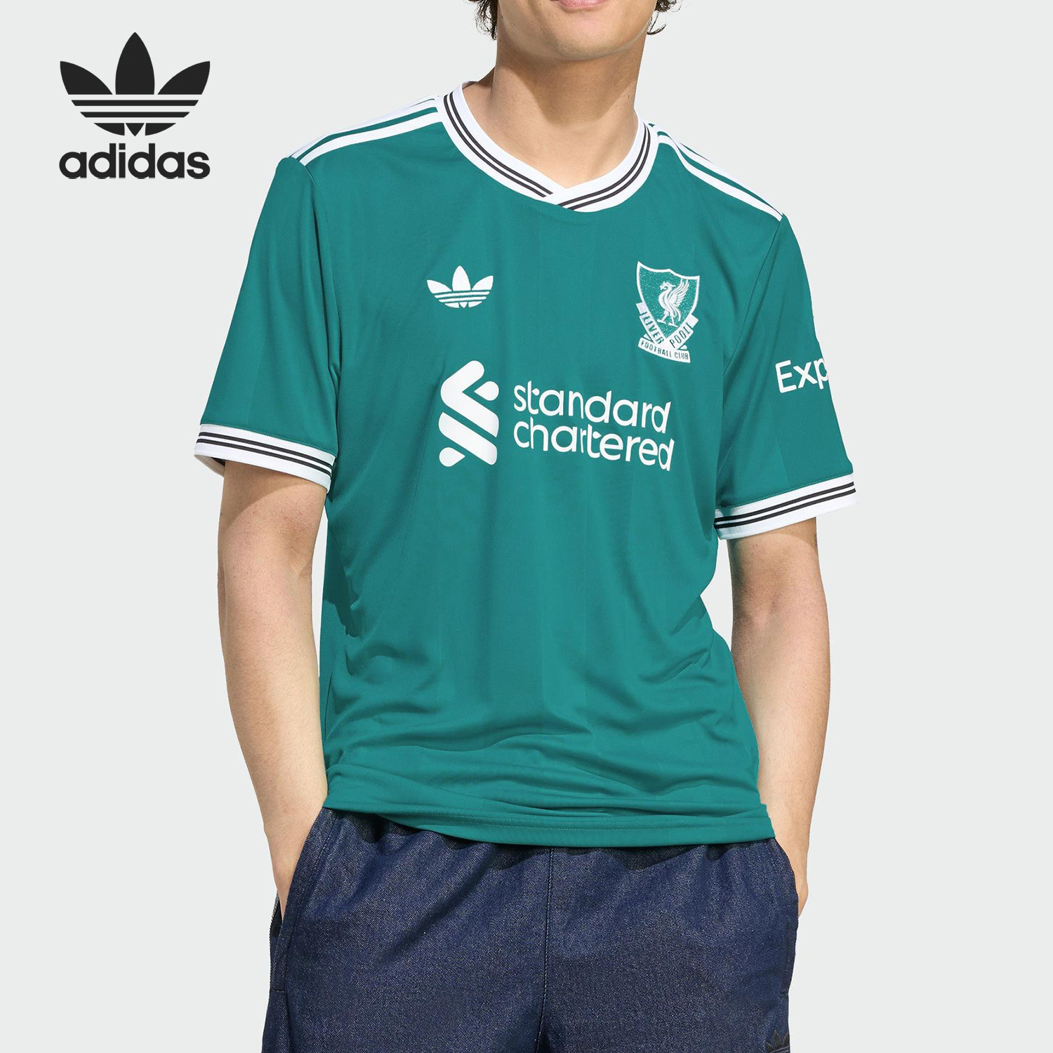 Adidas/阿迪达斯正品利物浦球迷版男士透气足球运动T恤JV6428