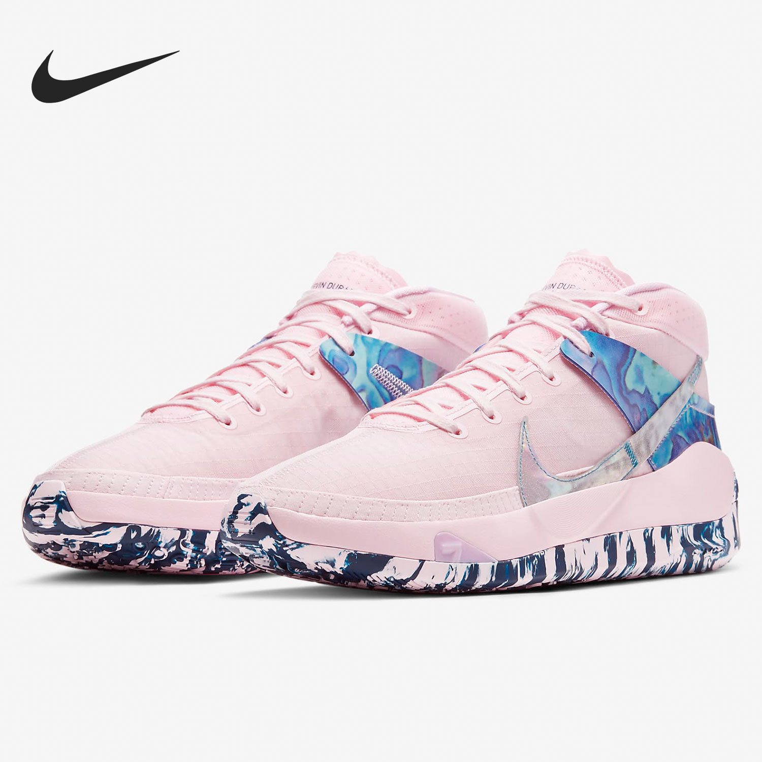 Nike/耐克正品ZOOM KD13 Aunt Pearl 乳腺粉粉蓝粉色篮球鞋DC0012