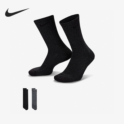 Nike/耐克正品当季新款男女透气运动中筒袜两双装DQ6448-902