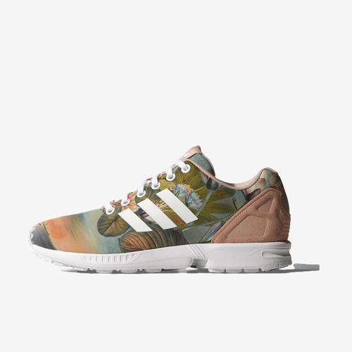 Adidas阿迪达斯正品ZX Flux女子耐磨系带运动休闲跑步鞋B25483