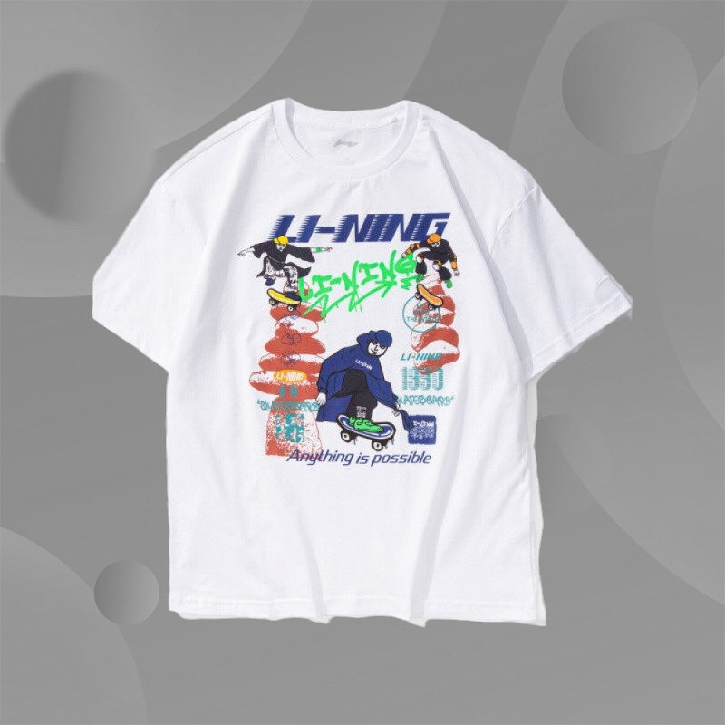李宁正品童装短袖文化衫滑板系列宽松图案青少年圆领T恤YHSS091,童装/婴儿装/亲子装,T恤,淘宝优惠券,粉丝福利购,淘宝优惠卷