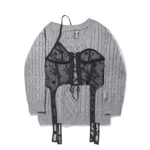 AMBV426 BELL联名系列女子潮流百搭运动编织衫 李宁正品 ANDERSSON