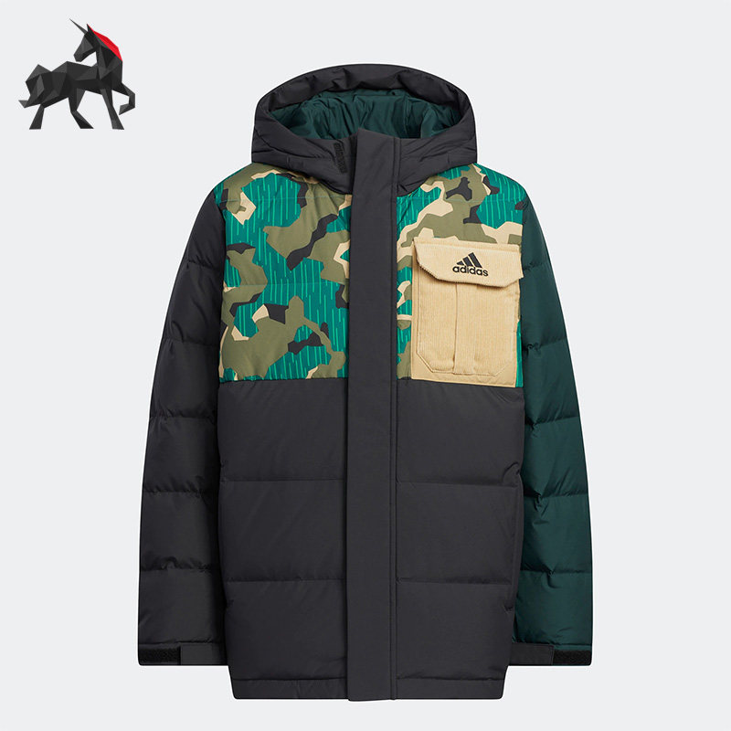 阿迪达斯冬季儿童运动休闲羽绒服