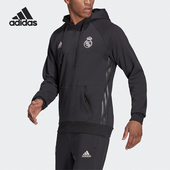 皇家马德里男士 Adidas 阿迪达斯正品 足球运动连帽卫衣GR4276