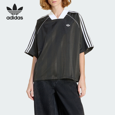 Adidas/阿迪达斯正品三叶草女士透气球衣风运动短袖T恤KD2904