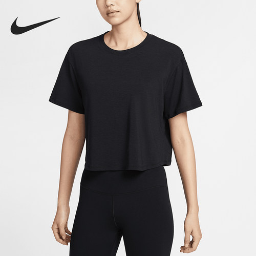 Nike/耐克正品ONE DRI-FIT女士圆领透气短款短袖HJ1066-010