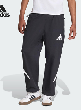 Adidas/阿迪达斯正品2025男士梭织运动休闲直筒长裤KE4876