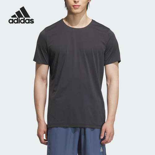 Adidas/阿迪达斯正品2025新款男士反光跑步训练短袖JY7010
