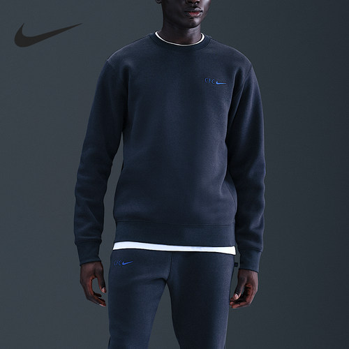 Nike/耐克正品2025秋季款男士加绒针织运动卫衣HQ1478-451
