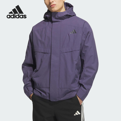 Adidas/阿迪达斯正品2025秋季款男士连帽耐穿印花外套KB7626