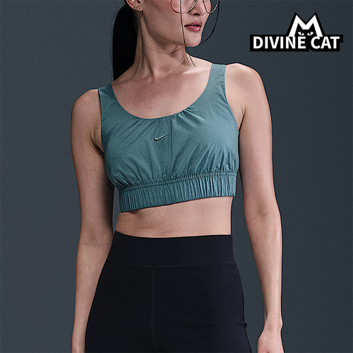 Nike/耐克正品2025女士耐穿透气刺绣修身短款运动背心HM6974-006