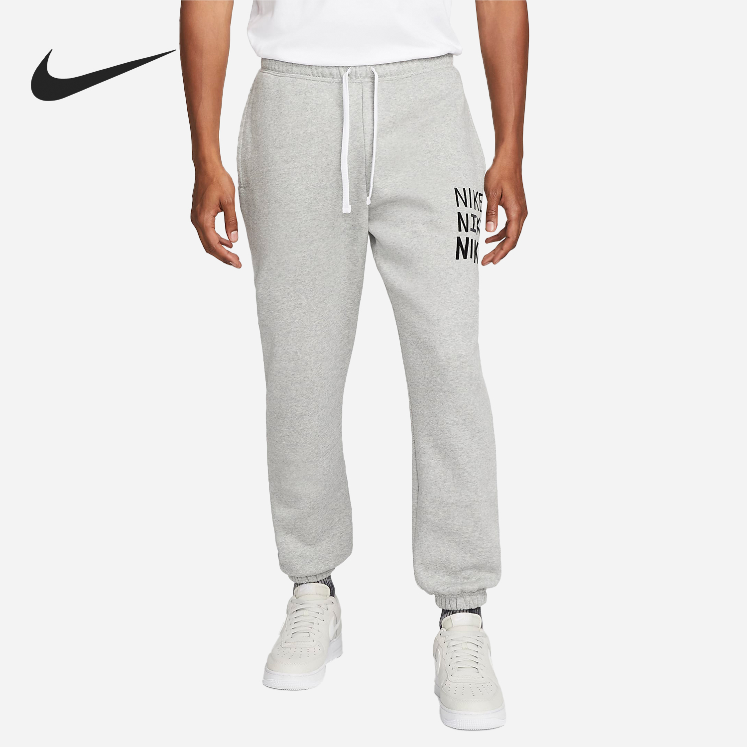 Nike/耐克正品春季男士抽绳简约休闲运动束脚长裤DQ4082-063