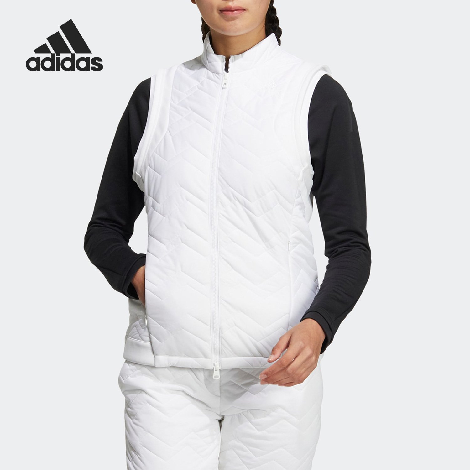 Adidas/阿迪达斯正品PADDING VEST女子高尔夫运动马甲HM7619