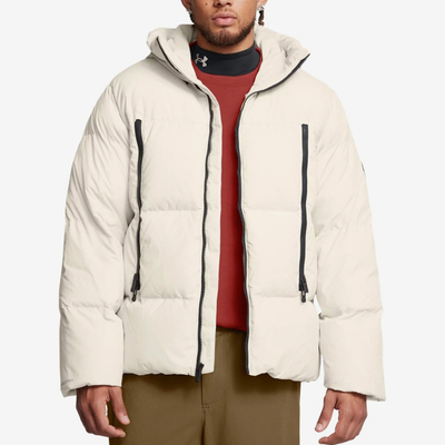 UA/安德玛正品冬季新款男子户外休闲保暖连帽羽绒服1384641-110