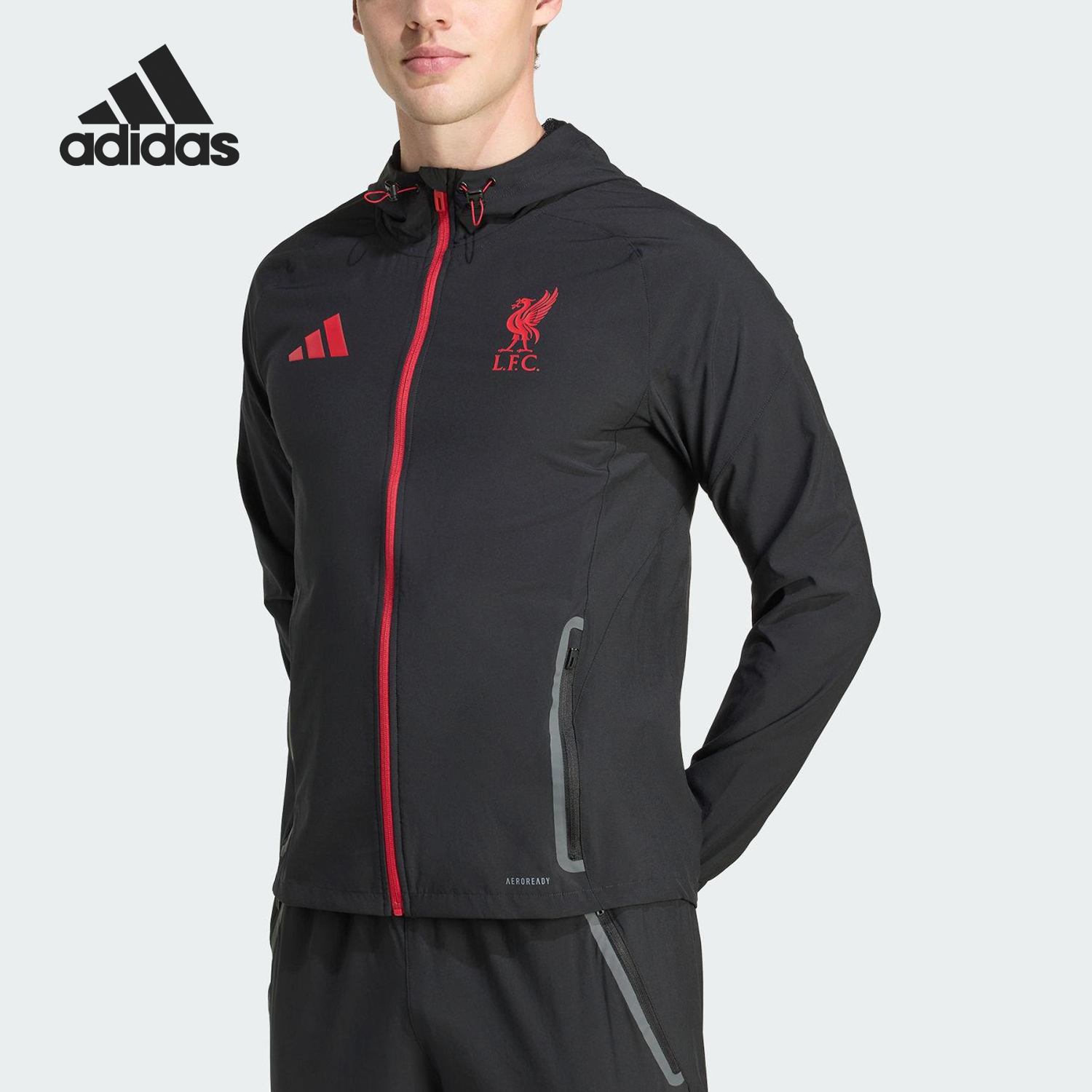 Adidas/阿迪达斯正品2025夏季款男士足球连帽运动外套JZ5556