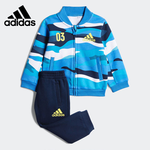 Adidas/阿迪达斯正品婴幼童时尚印花立领休闲运动套装 DW5910