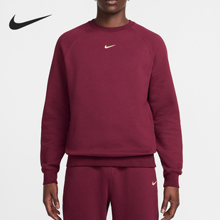 圆领柔软针织运动卫衣FN8160 Nike 男士 2025冬季 638 耐克正品